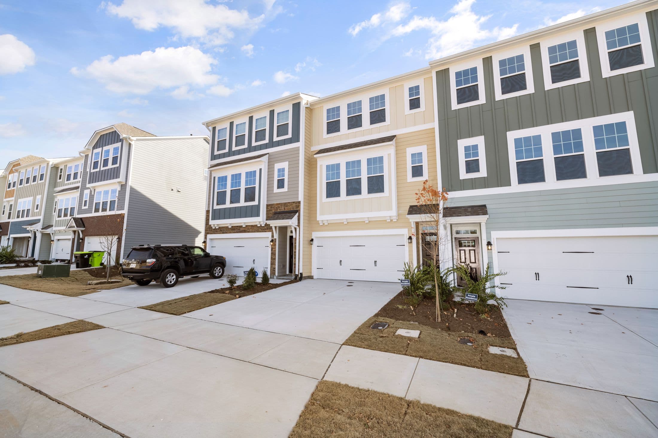 A bright townhouse strata community
